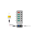 Hub USB 3.2 Gen 1 avec 4 ports + 1 port de chargement rapide avec interrupteurs et voyants Delock
