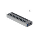 Externe SuperSpeed USB Hub avec 7 ports et interrupteurs Delock