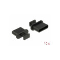 Capot noir pour USB Type-C femelle avec prise 10 pièces Delock