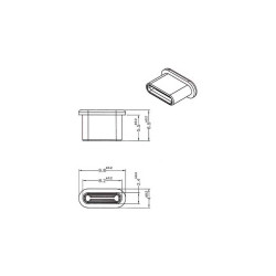 Capot noir pour USB Type-C femelle sans prise, 10 pièces Delock