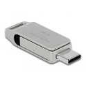 Clé USB 3.2 Gen 1 USB-C + Type-A 16 GB - Boitier métallique Delock