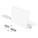 Clé USB 3.2 Gen 1 USB-C + Type-A 16 GB - Boitier métallique Delock