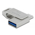 Clé USB 3.2 Gen 1 USB-C + Type-A 32 GB - Boitier métallique Delock