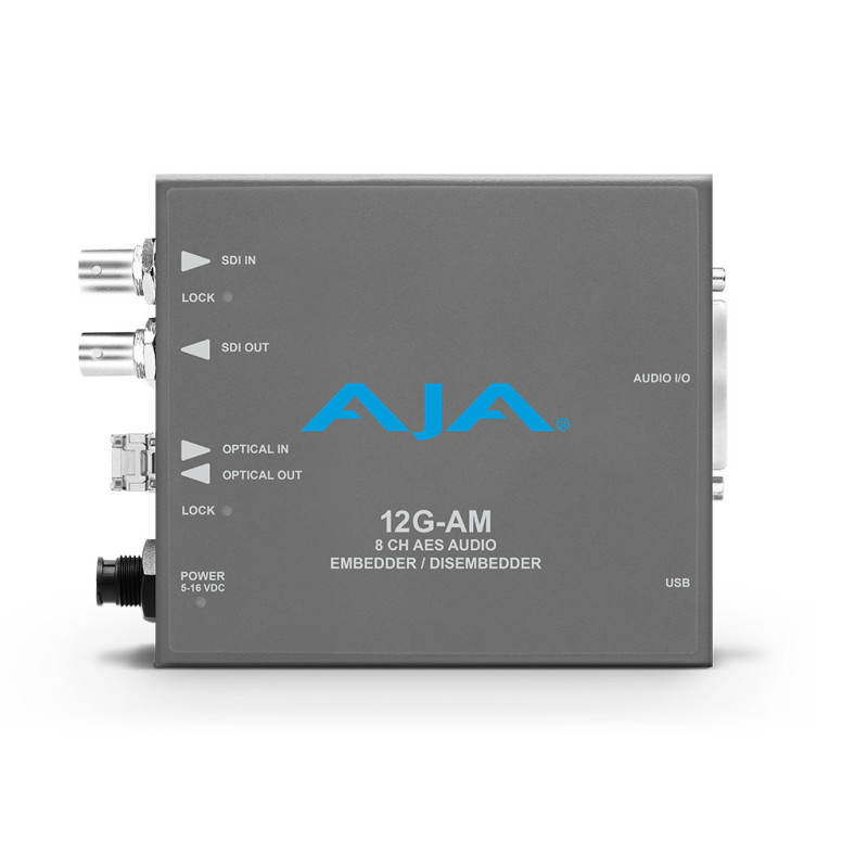 12G-AM-R 12G-SDI 8-Channel AES Embedder/Disembedder with LC Fiber Rx SFP AJA 12G-AM-R 12G-SDI 8-Channel AES Embedder/Disembedder with LC Fiber Rx SFP AJA