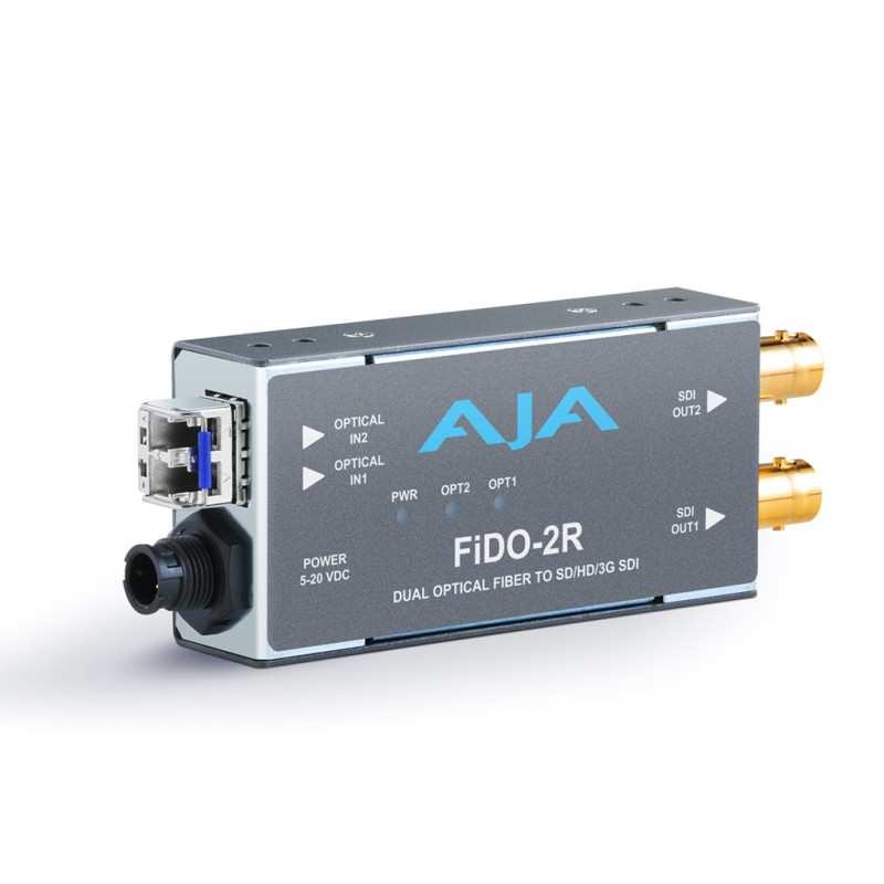 FiDO-2R 2-Channel Single Mode LC Fiber to 3G-SDI Receiver AJA FiDO-2R 2-Channel Single Mode LC Fiber to 3G-SDI Receiver AJA
