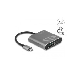 Lecteur de carte USB Type-C pour cartes de mémoire SD Express et CFexpress Delock