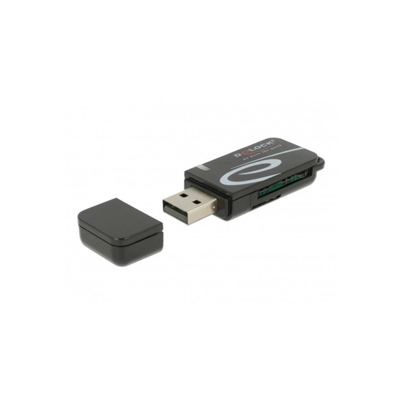 Lecteur de carte Mini USB 2.0 avec prise SD et Micro SD Delock Lecteur de carte Mini USB 2.0 avec prise SD et Micro SD Delock