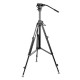 Pied stable avec tete fluide pour cameras PTZ Haut max 2.4m