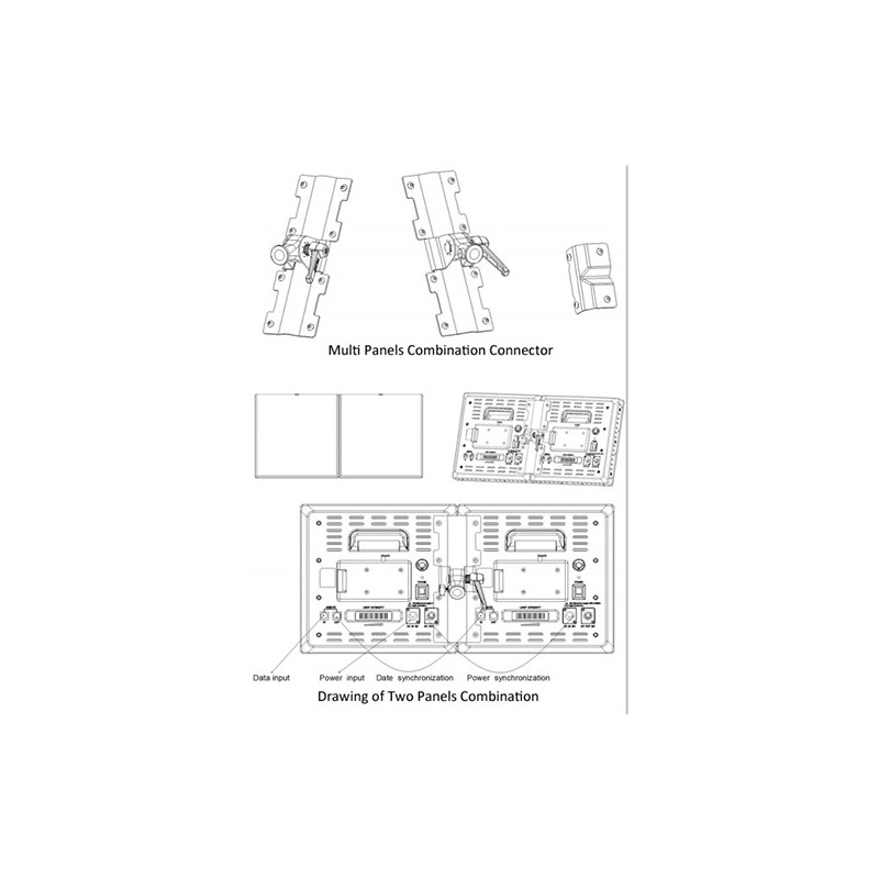 Système de connexion pour 2 panneaux de Leds PBS-Leds Système de connexion pour 2 panneaux de Leds PBS-Leds