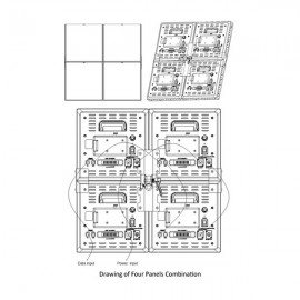 Système de connexion pour 4 panneaux de Leds PBS-Leds