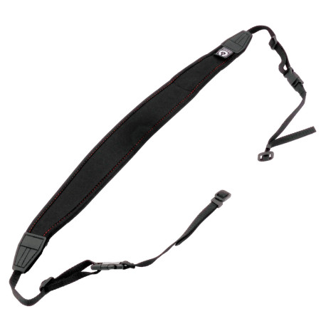Camera Neckstrap - extra long + Quick release (Noir + Rouge) Caruba