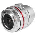8 mm Fisheye F2.8 MC monture E system Zilver Samyang