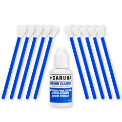 Kit de nettoyage Caruba APS-C (10 écouvillons 16mm + liquide de nettoyage 30ml) Caruba