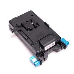 Semelle batterie V-Mount avec montage sur tige 15mm Caruba
