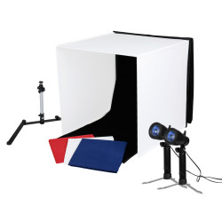 Studio Photo Portable 40x40x40cm avec Lampes Halogènes en Vrac Caruba