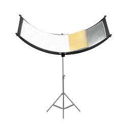 Curved Face Reflector Pro Kit - 180cm x 65cm (incl. kit d'extension) Caruba