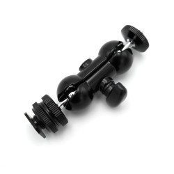 Dual Ball Head Bracket (coldshoe + 1/4 ''F to 1/4 ''M) Caruba