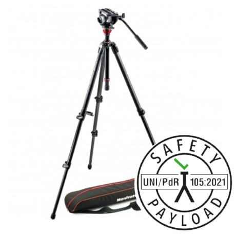 MVH500AH-755CX3 Kit Trepied carbone et Rotule vidéo fluide Manfrotto
