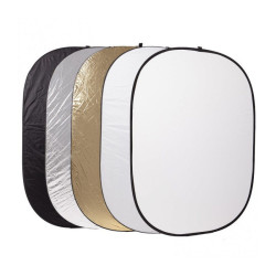 5-en-1 Or, Argent, Noir, Blanc, Transparent - 100 x 150cm Caruba