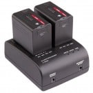 S-3602U Chargeur simultané 2 batteries type Panaonsonic CGA Swit