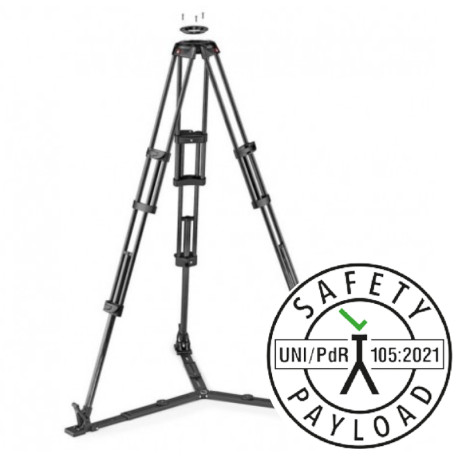 MVTTWINGC Trépied vidéo carbone, twin-leg, entretoise au sol Manfrotto