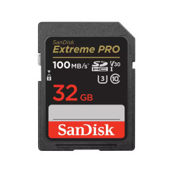 SD Extreme Pro UHS-I 32Go 100Mo/s SanDisk