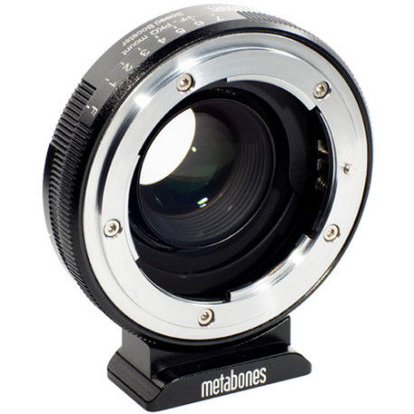Nikon G-Type F Lens to Pentax Q-Mount Camera 0.5x Speed Booster Metabones