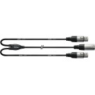 XLR - XLR mâle /2 XLR femelles - 0.3m