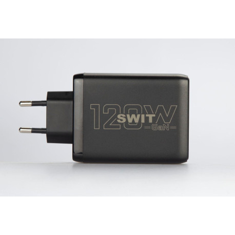 UC-2120E 120W 2xUSB-C and 2xUSB-A Simultaneous PD-compatible GaN Charger (EU) Swit