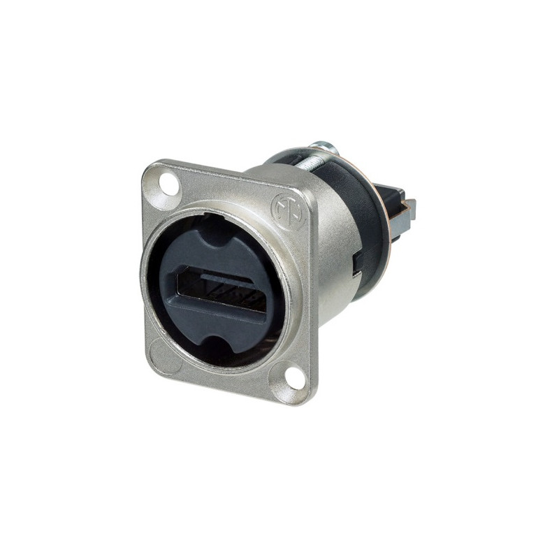 HDMI feedthrough adapter, D-shape housing Neutrik HDMI feedthrough adapter, D-shape housing Neutrik