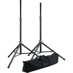 21449 - Package - 2x stands + housse. Système "push" K&M