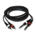 CL 23 3 - Cordon ligne 2x Jack mâle mono 6.35mm vers 2x RCA mâle Audiophony