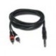 CL 35 1.5 - Cordon ligne Jack stéréo mâle 6.35mm vers 2x RCA mâle