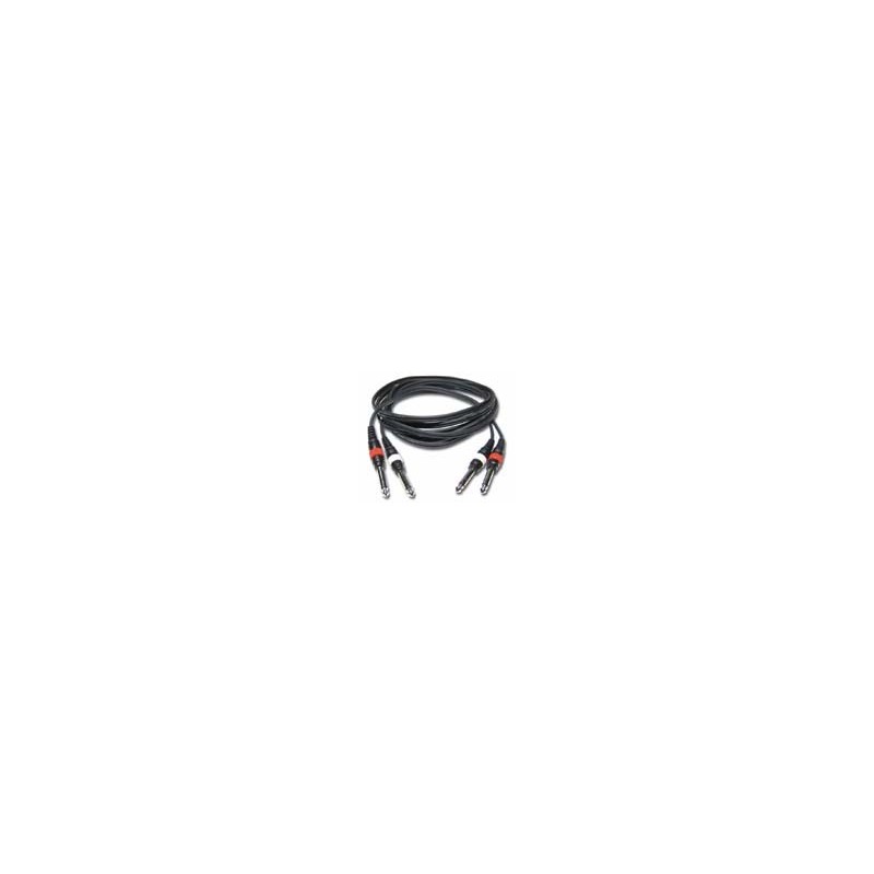 FL 22 3 - Cordon audio 2 Jack 6.5mm mono mâle vers 2 Jack 6.5mm mono mâle Audiophony FL 22 3 - Cordon audio 2 Jack 6.5mm mono mâle vers 2 Jack 6.5mm mono mâle Audiophony