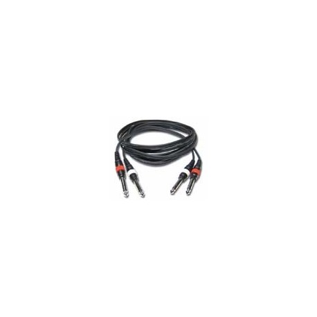 FL 22 6 - Cordon audio 2 Jack 6.5mm mono mâle vers 2 Jack 6.5mm mono mâle Audiophony