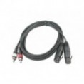 CL 25/3 - Cordon ligne 2x RCA M / 2x RCA F Audiophony