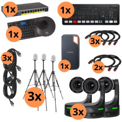 Regie Streaming Complete 3 cameras PTZ  PBS