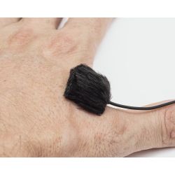 Fourrure pour Lavalier Carré Noir Viviana