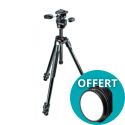 MK290DUA3-3W 290 Dual, Kit Trépied 3 sections alu + Rotule 3D 804 Manfrotto