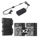 Pack 2 Omni-99S avec chargeur compact et platine KA-M20S