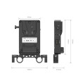 SmallRig 3498 V Mount Battery Adapter Plate (Basic Version) with Dual Rod Clamp SmallRig