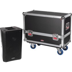 G-TOURSPKR-2K8 - 2 enceintes QSC K8 GATOR CASES