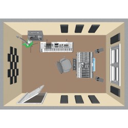 LONDON-10-N - Kits Complets - Pièce 11m2 - noir PRIMACOUSTIC
