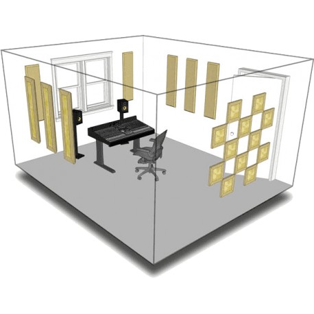 LONDON-10-B - Kits Complets - Pièce 11m2 - beige PRIMACOUSTIC