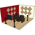 CUBE2-24X24BVD-N - Control Cubes - 12 panneaux 2" biseau - noir PRIMACOUSTIC