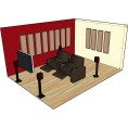 COL2-12X48BVD-G - Control Columns - 12 panneaux biseau - gris PRIMACOUSTIC