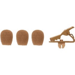 Bonnettes - Marron pour MX153 + pince micro SHURE