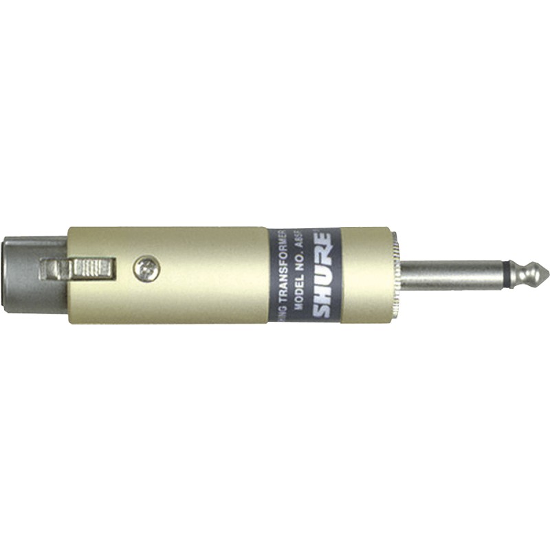 A85F - Transfo XLR fem In - Jack mâle Out SHURE A85F - Transfo XLR fem In - Jack mâle Out SHURE