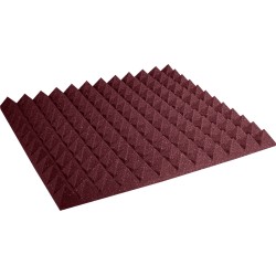 2PYR22BUR-HP - Studiofoam Pyramid 2x24x24" Bordeaux (boite de x12) AURALEX ACOUSTICS