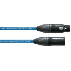 Symétrique Standard - XLR mâle/XLR femelle - 10m bleu CORDIAL